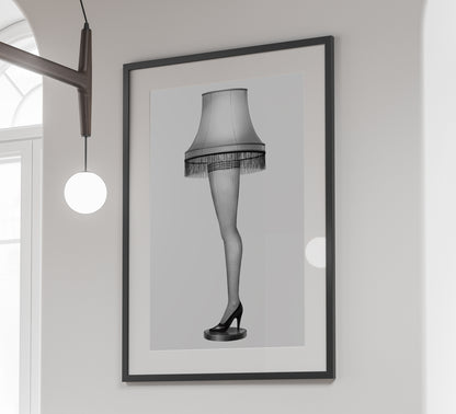 A Christmas Story Leg Lamp Poster Funny Classic Holiday Movie Wall Art Digital Download