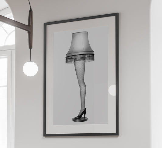 A Christmas Story Leg Lamp Poster Funny Classic Holiday Movie Wall Art Digital Download