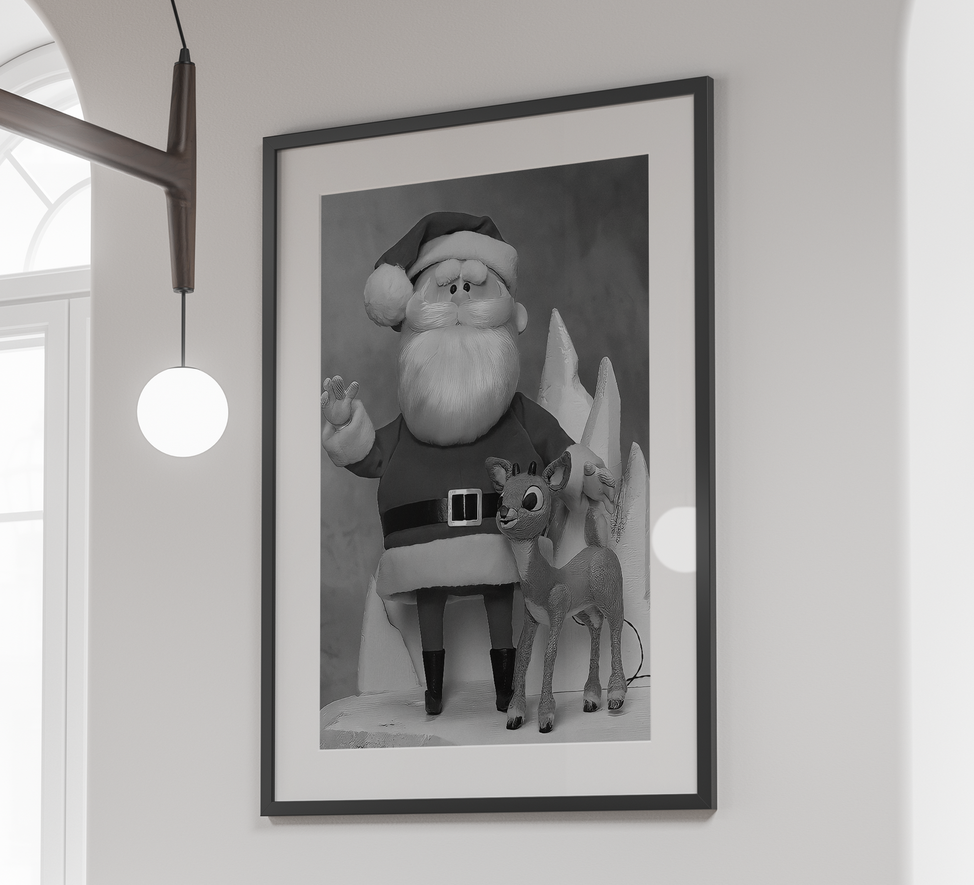 Rudolph The Red Nosed Reindeer Poster Santa Claus Vintage Christmas Digital Download