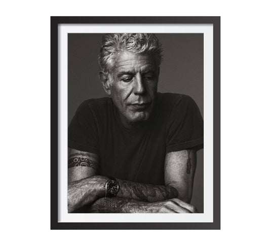 Vintage Anthony Bourdain Poster – Black and White Kitchen Wall Art Digital Download