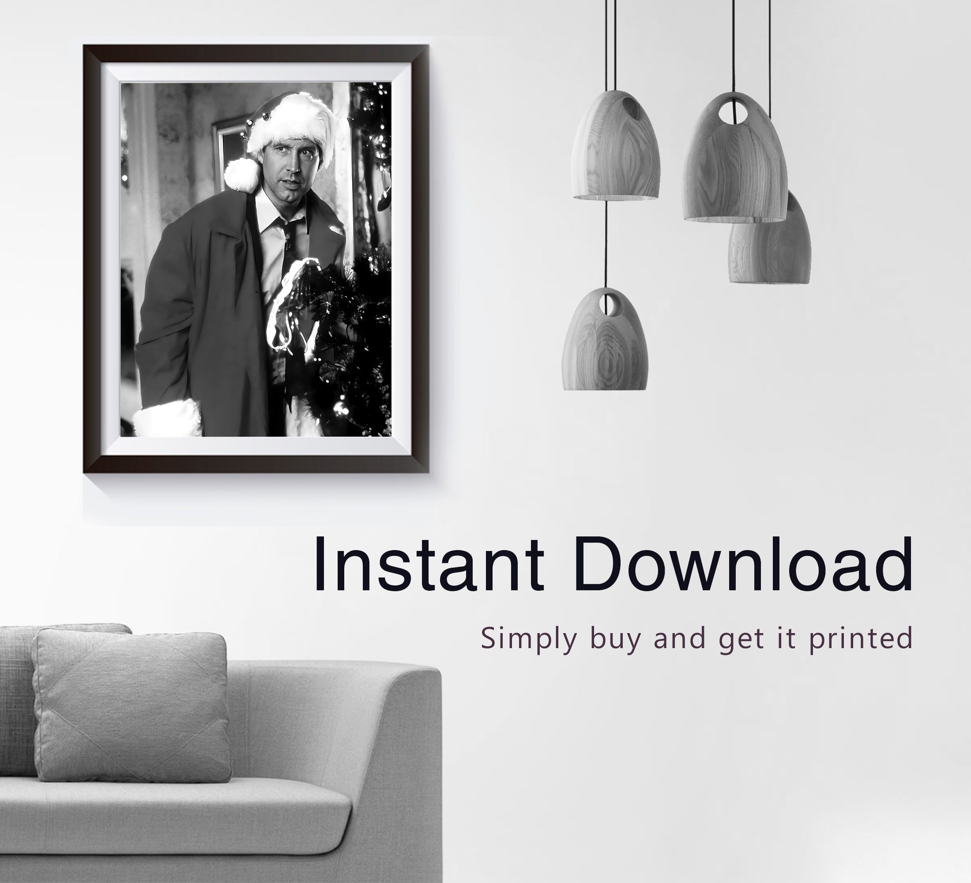 Christmas Vacation Poster Chevy Chase Classic Holiday Comedy Wall Art Digital Download