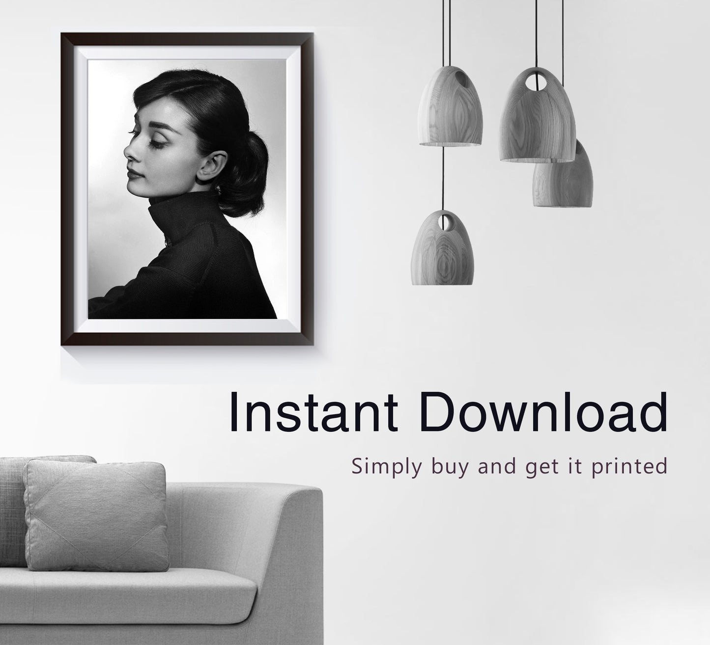 Audrey Hepburn Close-Up Poster – Vintage Hollywood Print