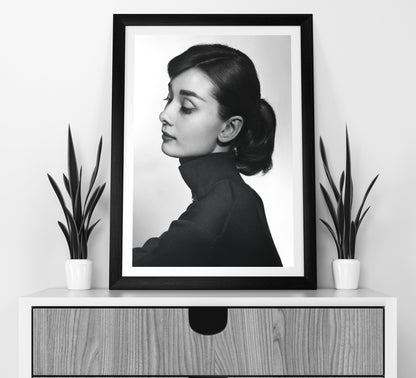 Audrey Hepburn Close-Up Poster – Vintage Hollywood Print