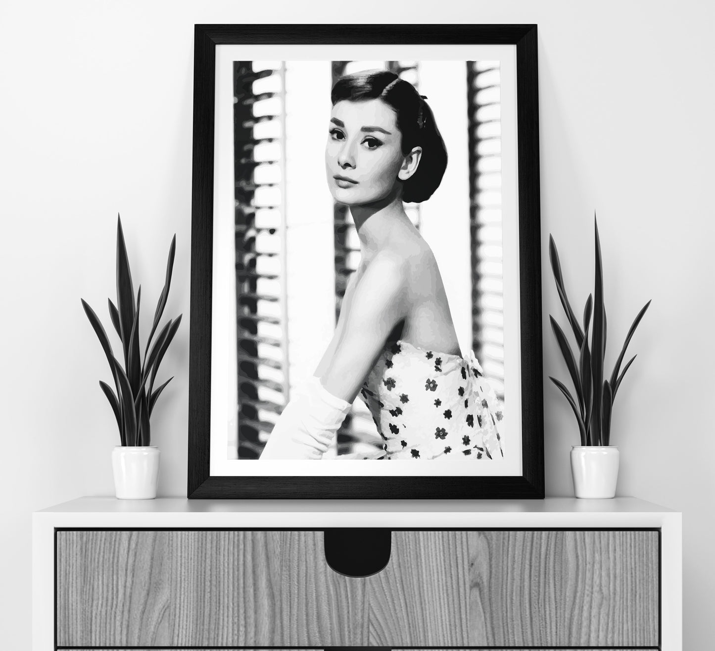 Black and White Audrey Hpeburn Poster, Vintage Photography, Fashion Print, Retro Wall Art, Old Hollywood Decor, Digital Download