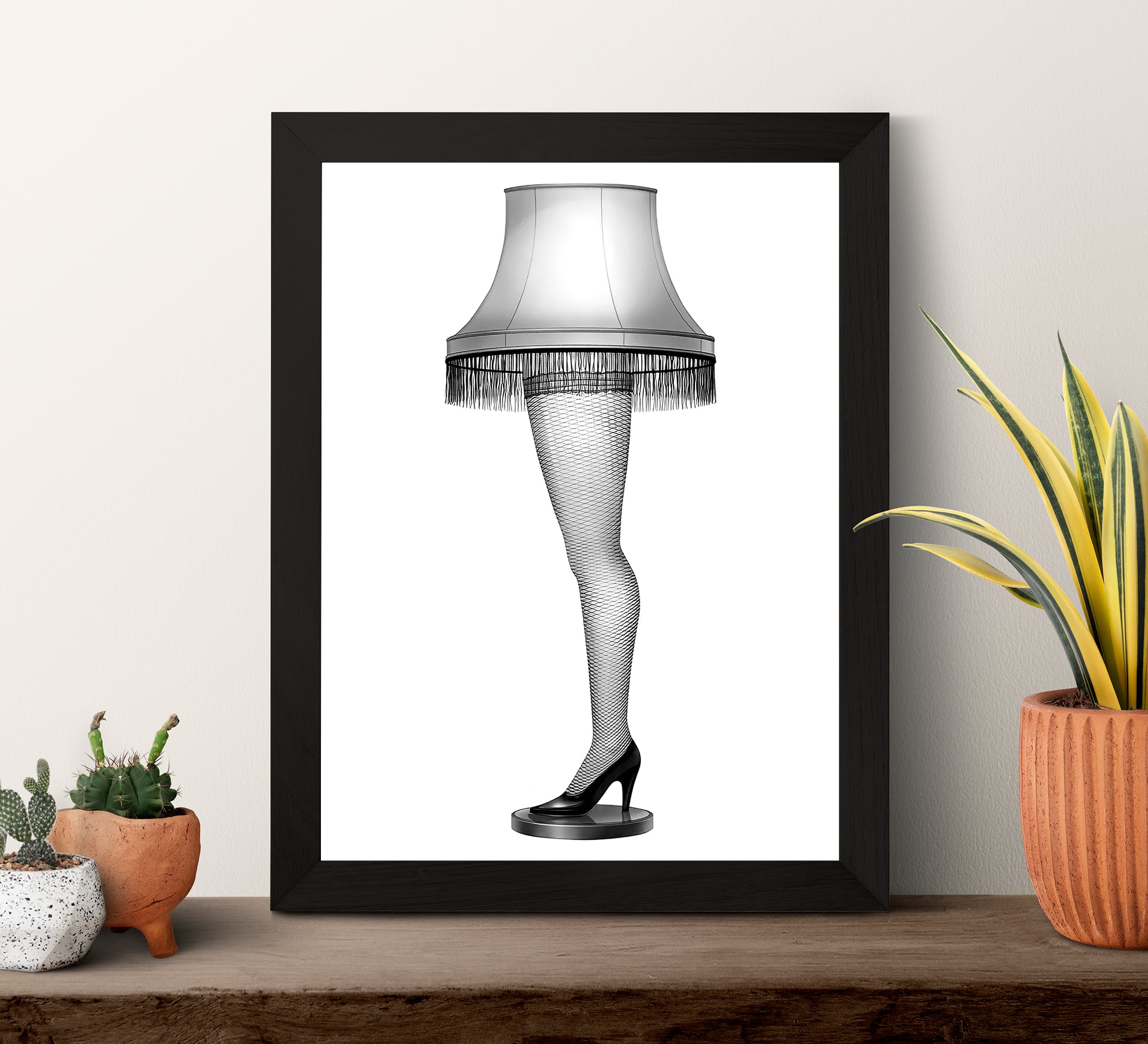 A Christmas Story Leg Lamp Poster Funny Classic Holiday Movie Wall Art Digital Download