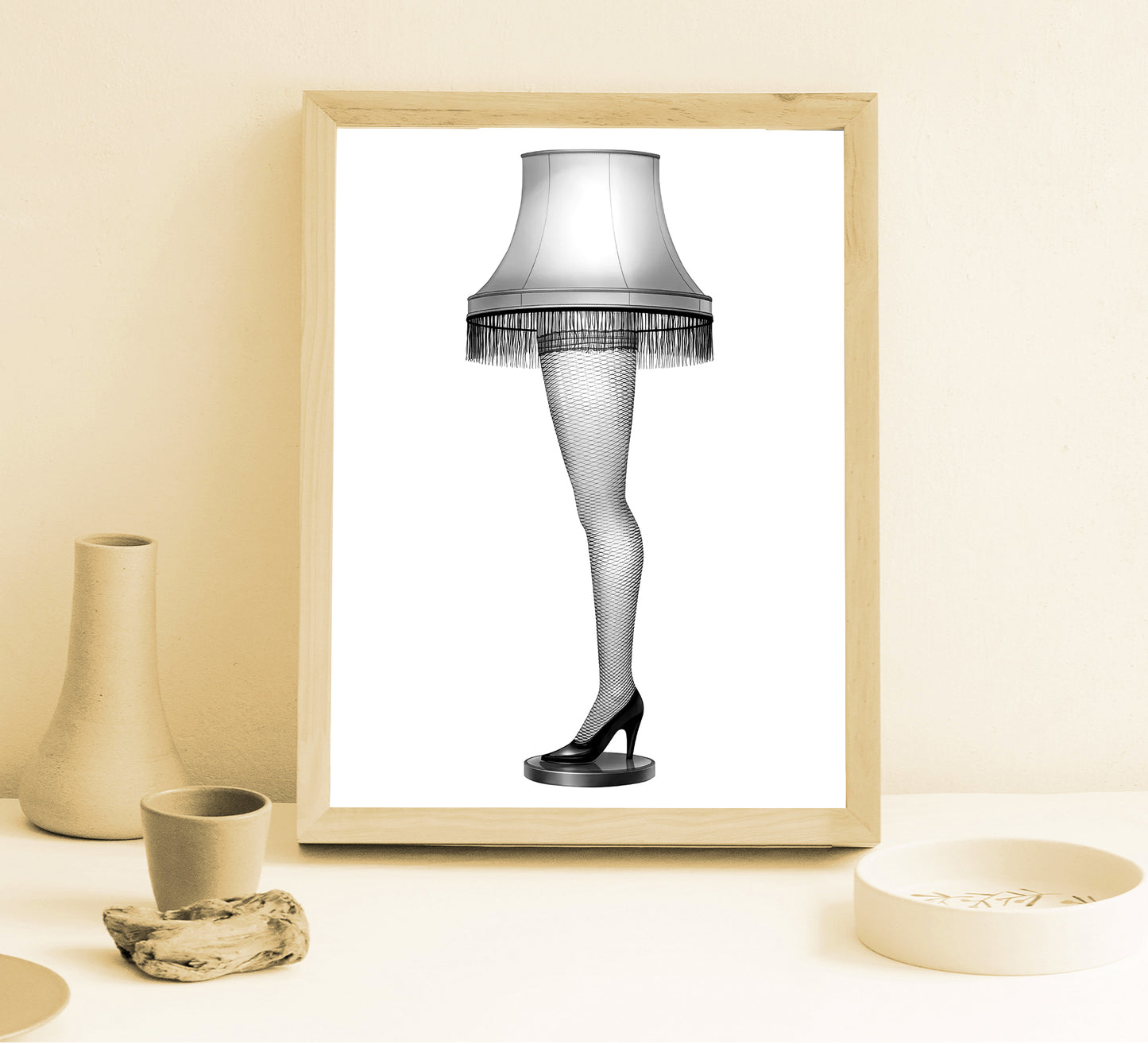 A Christmas Story Leg Lamp Poster Funny Classic Holiday Movie Wall Art Digital Download