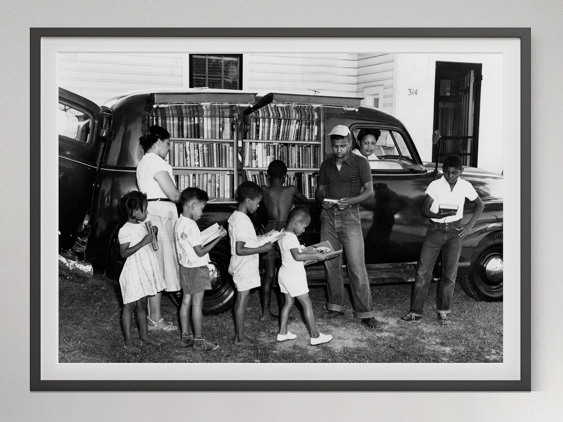 African American Children Photo Print, Black and White, Vintage Wall Art, North Carolina Photograph, Digital Download, Printable Wall Decor
