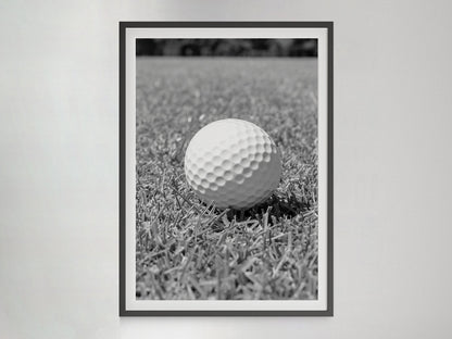 Golf Ball Print, Black and White Vintage Golf Poster, Printable Sports Wall Art, Digital Download, Gift for Golf Lovers