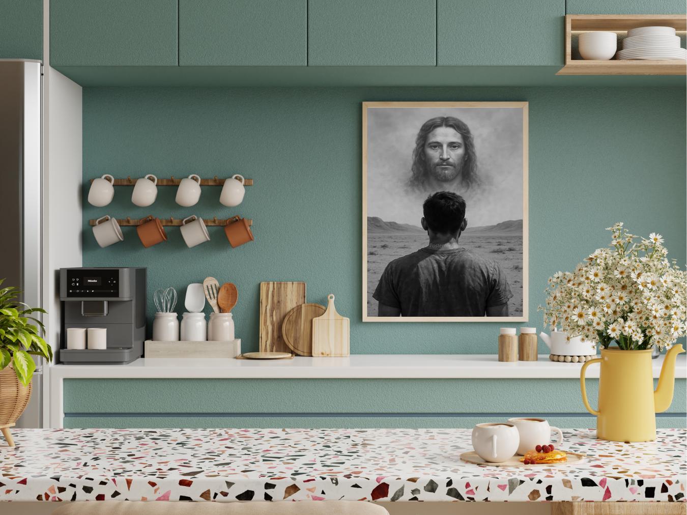 jesus christ resurrected poster hand of god art he is risen christ leaving tomb jesus saves peter christian wall art digital download printable wall art poster, digital download