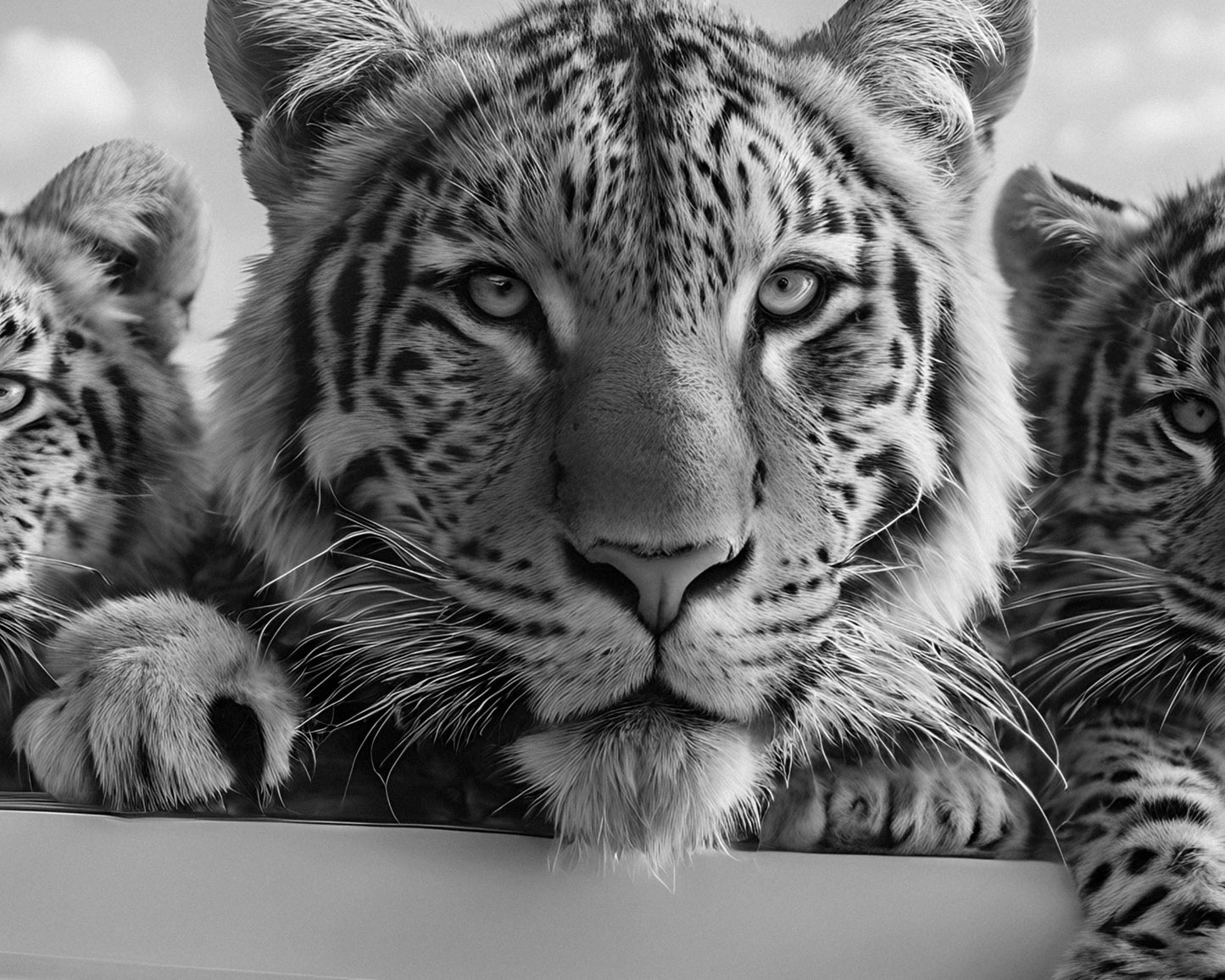 three tiger in boat poster luxury fashion print black and white classic wall art baby tiger hypebeast room decor digital download printable wall art poster, digital download