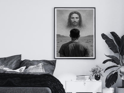 jesus christ resurrected poster hand of god art he is risen christ leaving tomb jesus saves peter christian wall art digital download printable wall art poster, digital download