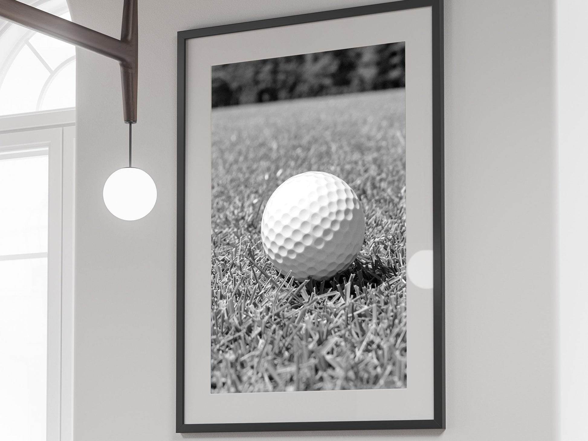 Golf Ball Print, Black and White Vintage Golf Poster, Printable Sports Wall Art, Digital Download, Gift for Golf Lovers