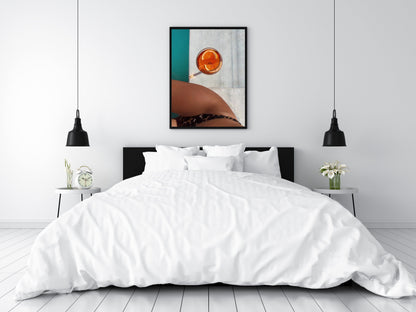 woman drinking aperol spritz poster swimming pool print cocktail printable wall art bar cart decor aperol spritz print digital download printable wall art poster, digital download