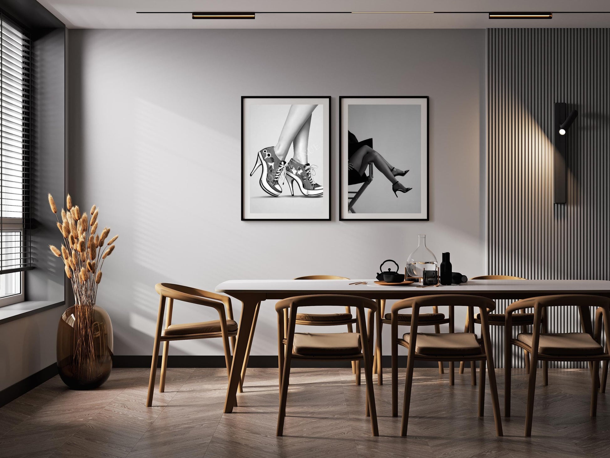 sneaker with heels print black and white fashion wall art hypebeast sneaker poster feminist print girls bedroom decor digital download printable wall art poster, digital download