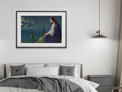Jesus Painting, Christian Wall Art, Jesus Christ Print, Jesus Poster, Jesus Portrait, Religious Art, Christmas Home Decor, Wall Art, Canvas