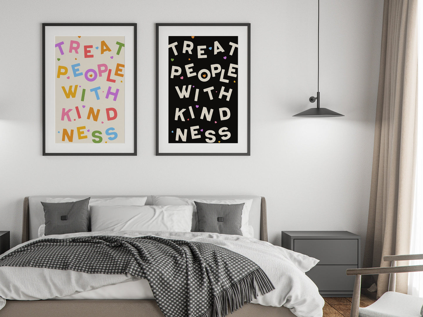 Harry Styles Typography Poster Treat People With Kindness Quote Wall Art Digital Download