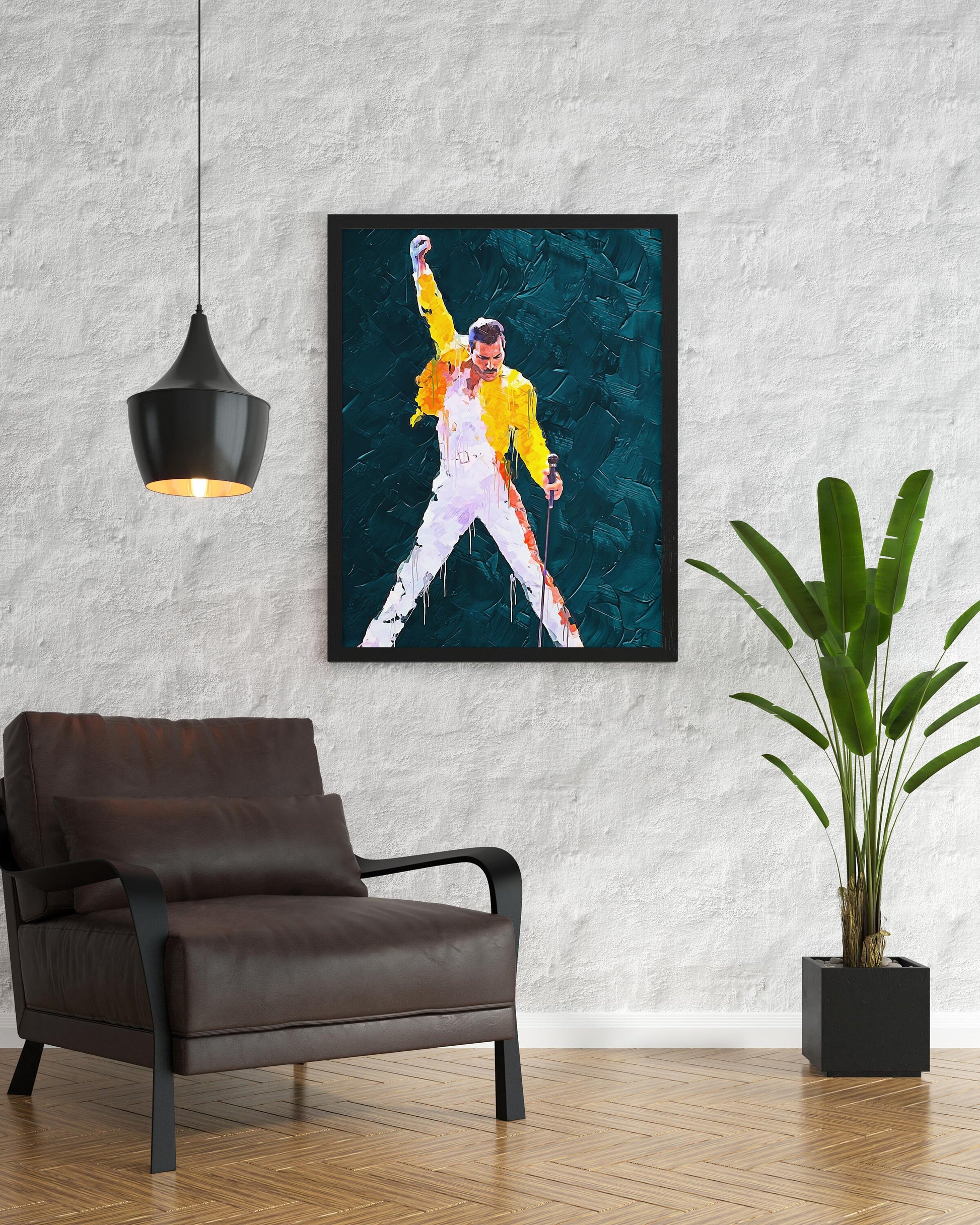 Freddie Mercury Poster Queen Iconic Singer Music Legend Wall Art Digital Download