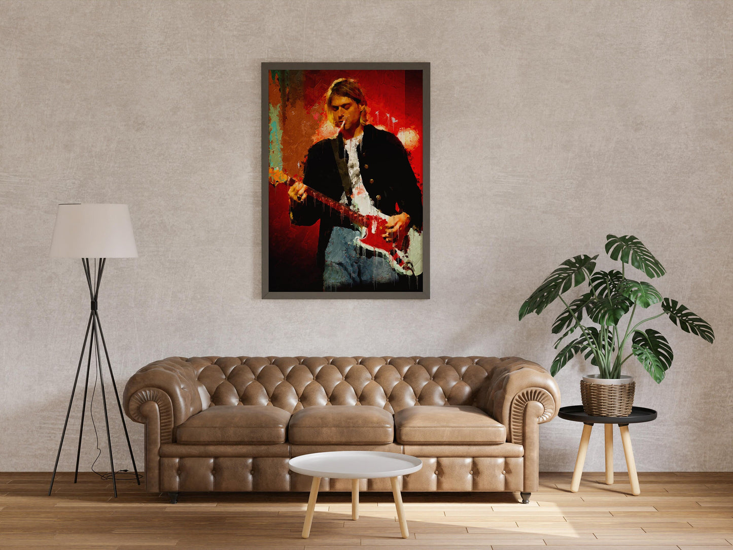 Kurt Cobain Poster Grunge Rock Music Wall Art Vintage Guitar Print Digital Download