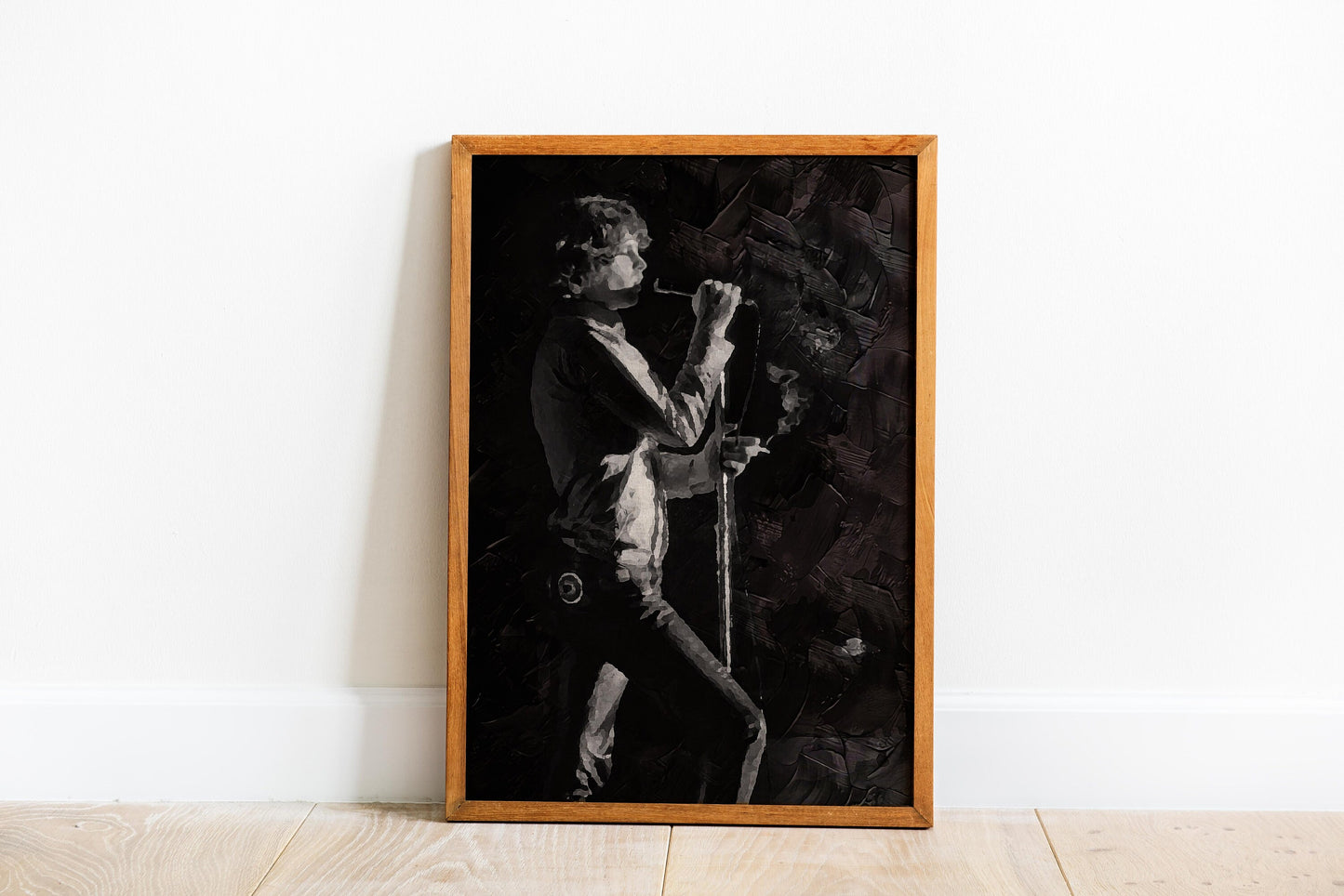 Jim Morrison Poster The Doors Frontman Black and White Rock Music Wall Art Digital Download