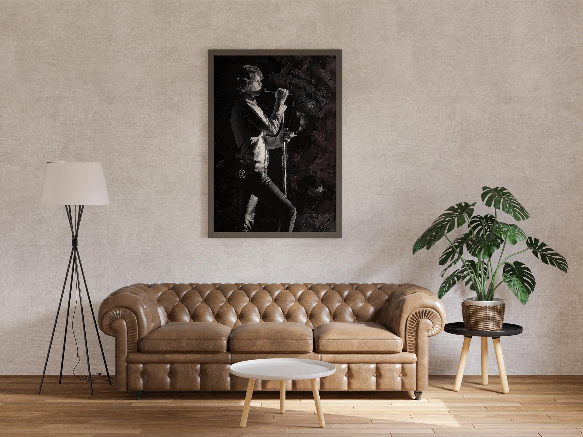 Jim Morrison Poster The Doors Frontman Black and White Rock Music Wall Art Digital Download