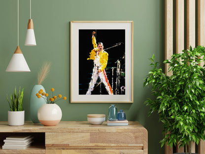 Freddie Mercury Poster Queen Live Performance Music Icon Wall Art Digital Download