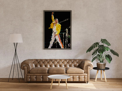 Freddie Mercury Poster Queen Live Performance Music Icon Wall Art Digital Download