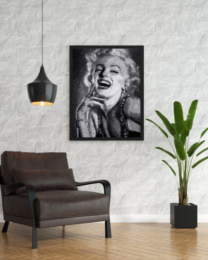 Marilyn Monroe Poster Black And White Vintage Hollywood Wall Art Digital Download
