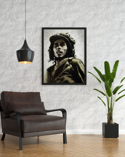 Bob Marley Poster Reggae Icon Black and White Music Wall Art Digital Download