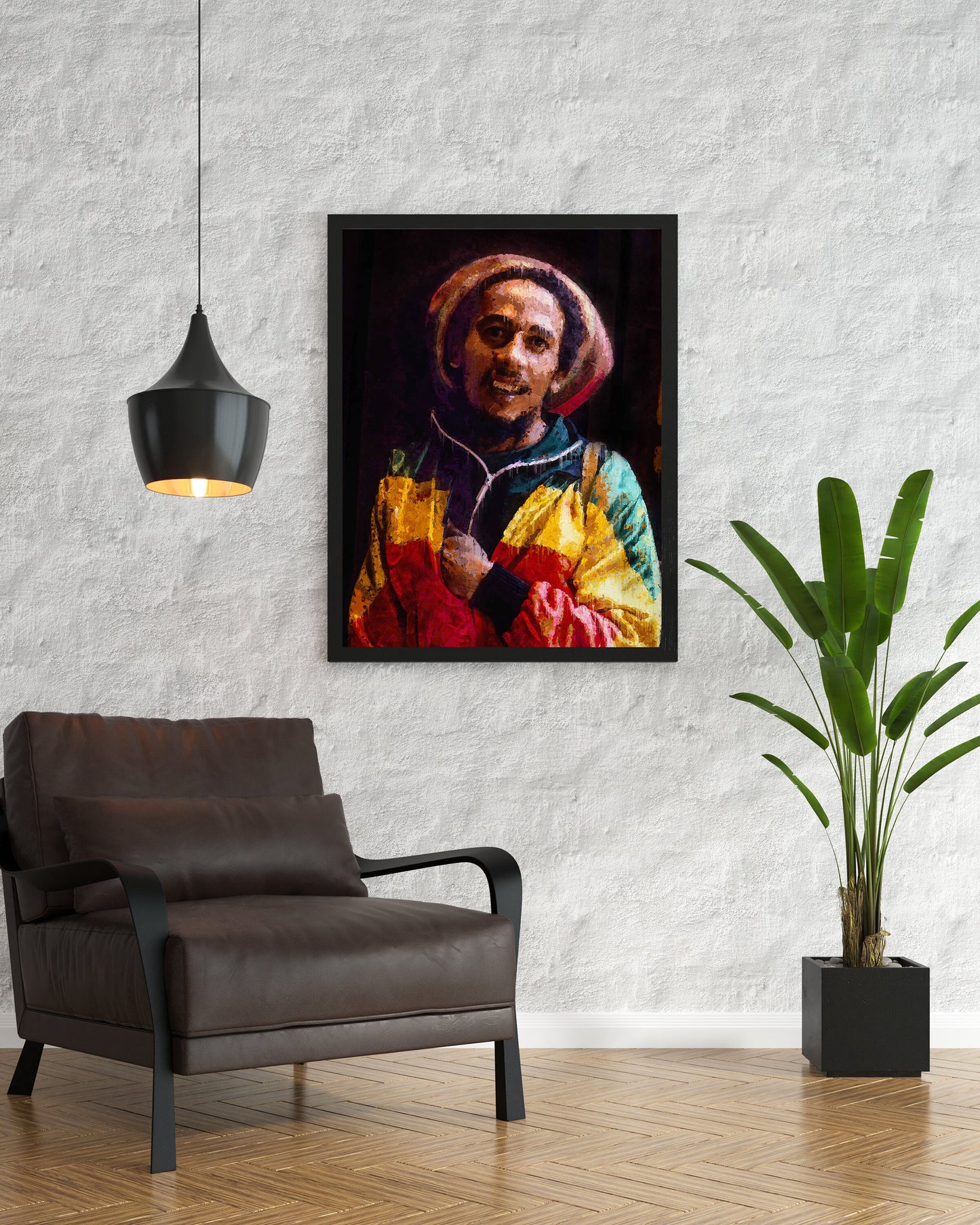 Bob Marley Poster Reggae Legend Colorful Music Wall Art Digital Download