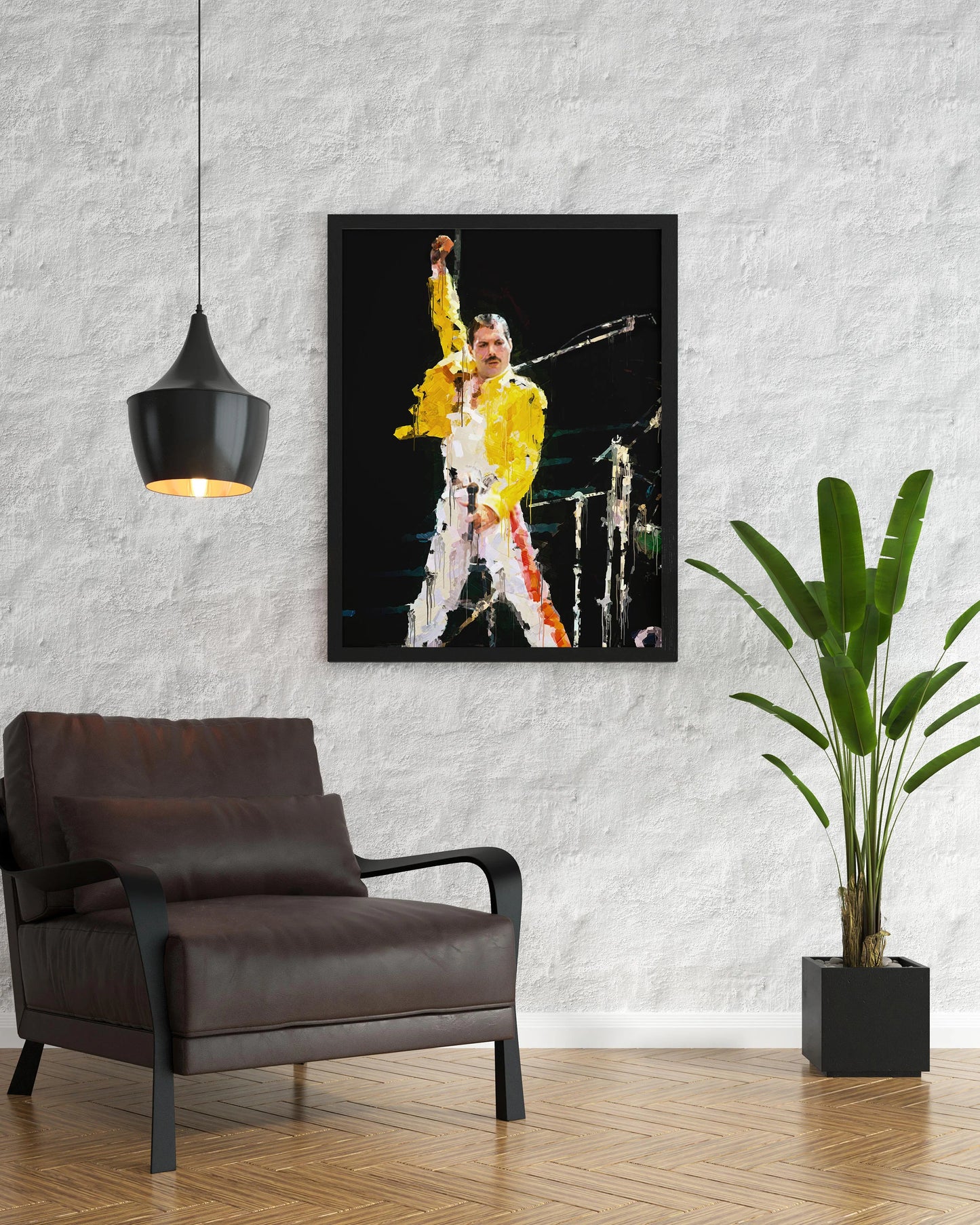 Freddie Mercury Poster Queen Live Performance Music Icon Wall Art Digital Download