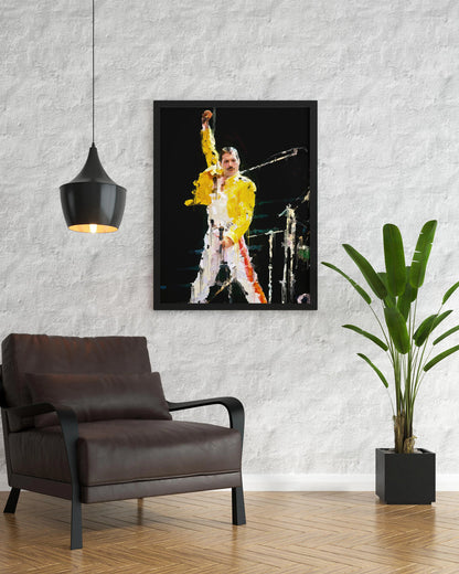 Freddie Mercury Poster Queen Live Performance Music Icon Wall Art Digital Download