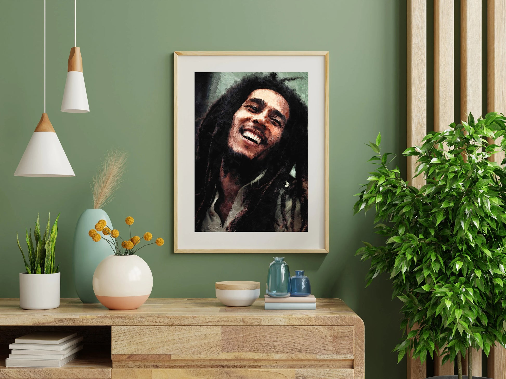 Bob Marley Poster Reggae Legend Iconic Smile Music Wall Art Digital Download