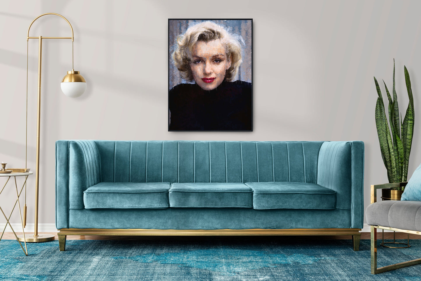 Marilyn Monroe Portrait Poster Vintage Hollywood Wall Art Digital Download