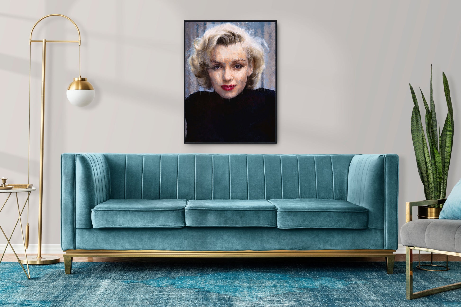 Marilyn Monroe Portrait Poster Vintage Hollywood Wall Art Digital Download