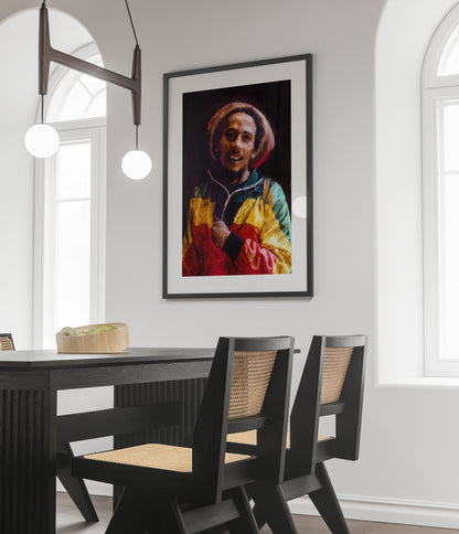 Bob Marley Poster Reggae Legend Colorful Music Wall Art Digital Download
