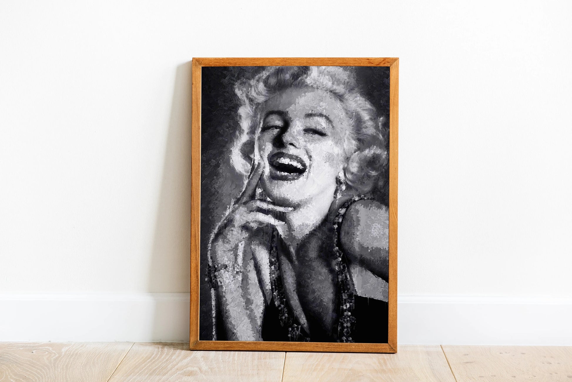 Marilyn Monroe Poster Black And White Vintage Hollywood Wall Art Digital Download