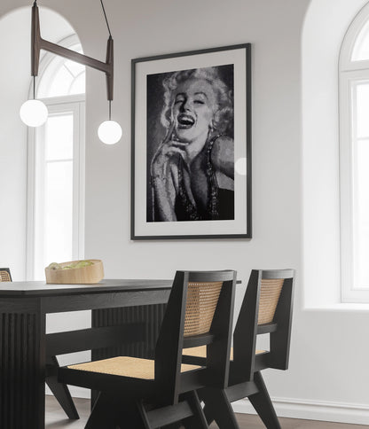 Marilyn Monroe Poster Black And White Vintage Hollywood Wall Art Digital Download