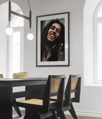 Bob Marley Poster Reggae Legend Iconic Smile Music Wall Art Digital Download