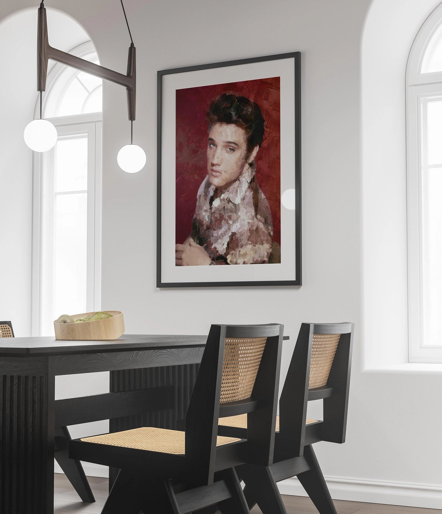 Elvis Presley Young Portrait Red Background Music Legend Wall Art Digital Download