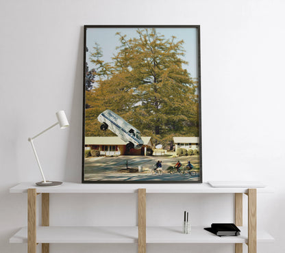 Stranger Things Poster Hawkins Van Scene Retro 80s Sci Fi Wall Art Digital Download