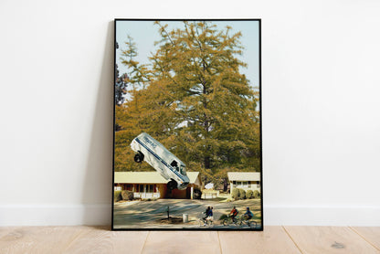 Stranger Things Poster Hawkins Van Scene Retro 80s Sci Fi Wall Art Digital Download