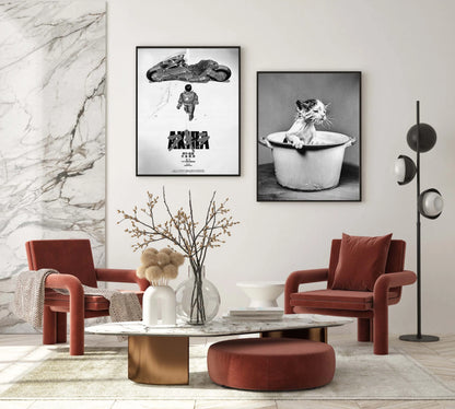 Akira Anime Poster Kaneda Iconic Motorcycle Artwork Digital Download