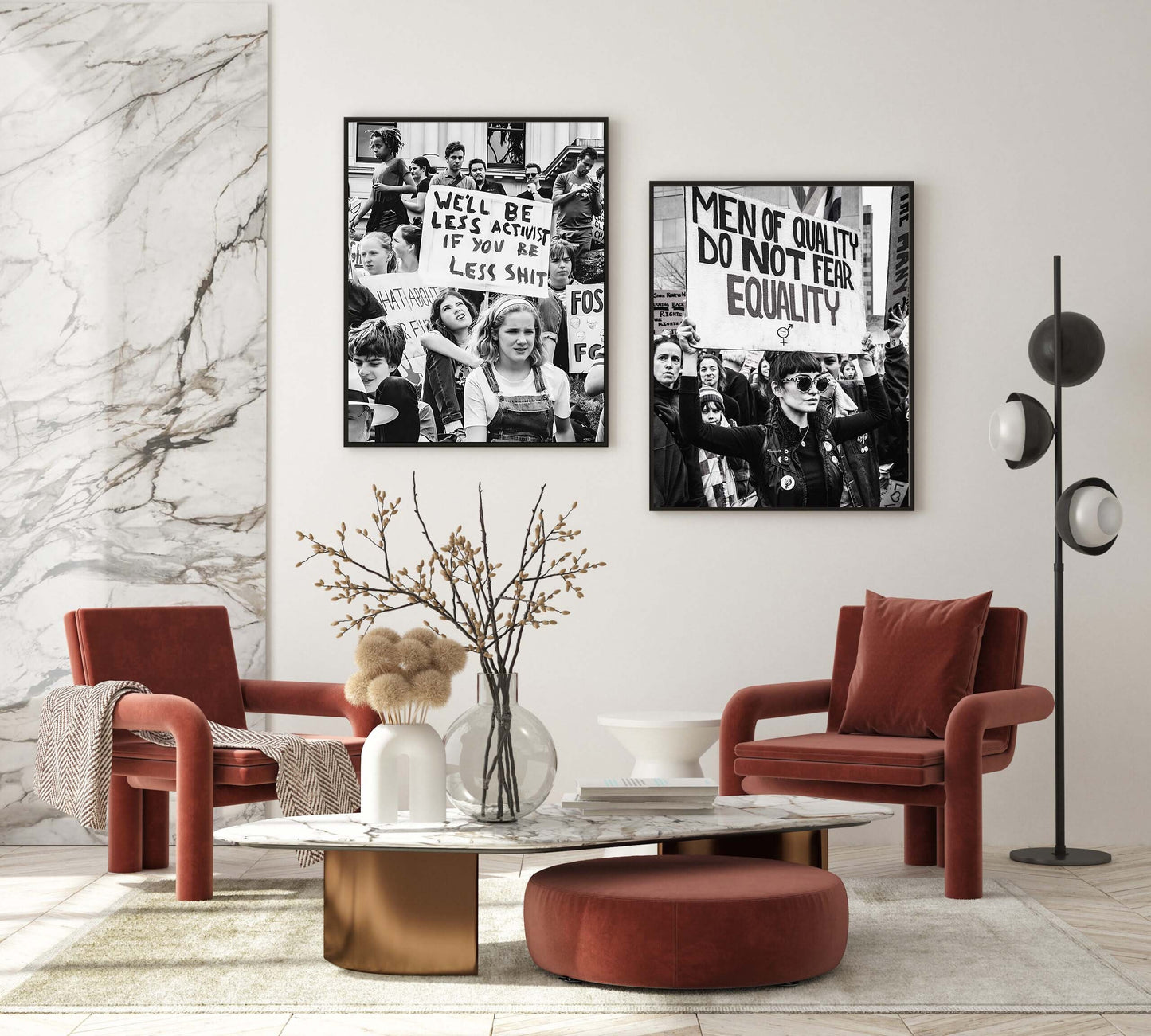 Protest Activism Crowd Holding Signs Street Demonstration Digital Download