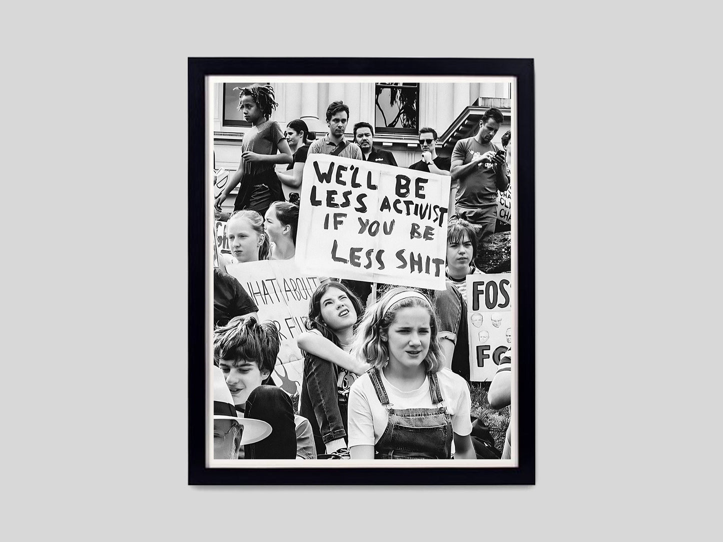 Protest Activism Crowd Holding Signs Street Demonstration Digital Download