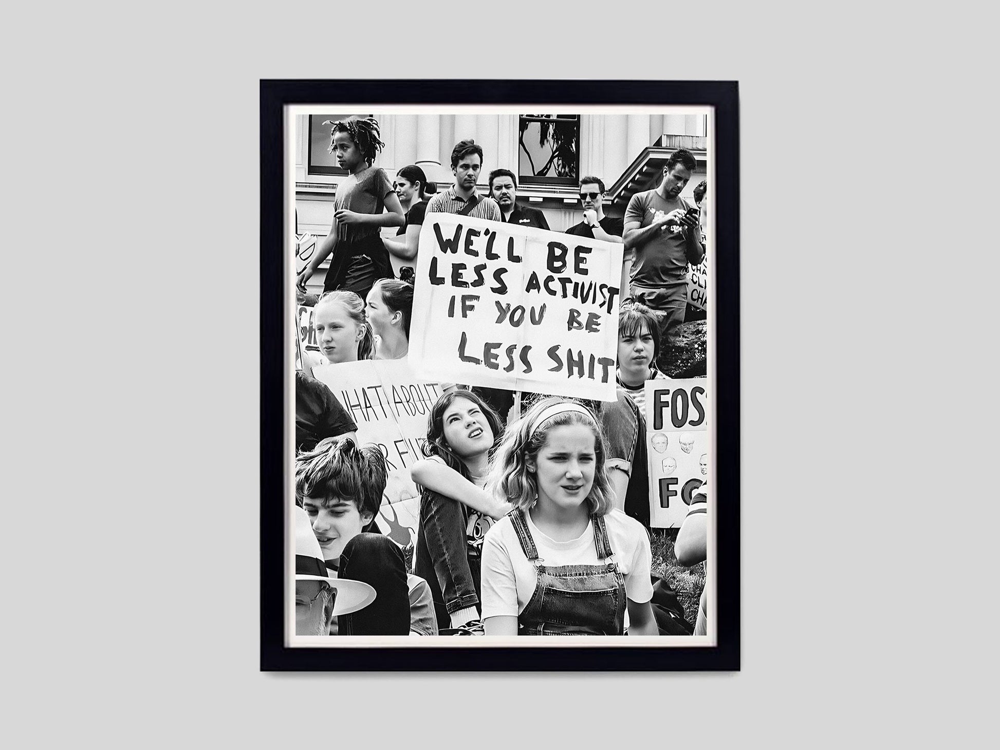 Protest Activism Crowd Holding Signs Street Demonstration Digital Download