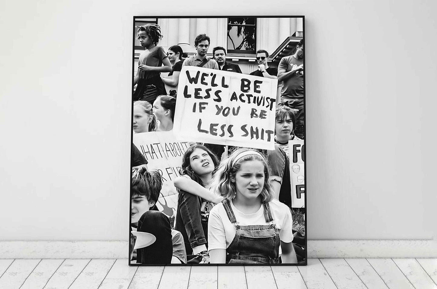 Protest Activism Crowd Holding Signs Street Demonstration Digital Download