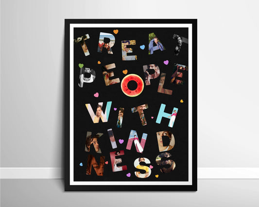 Harry Styles Typography Poster Treat People With Kindness Wall Art Digital Download