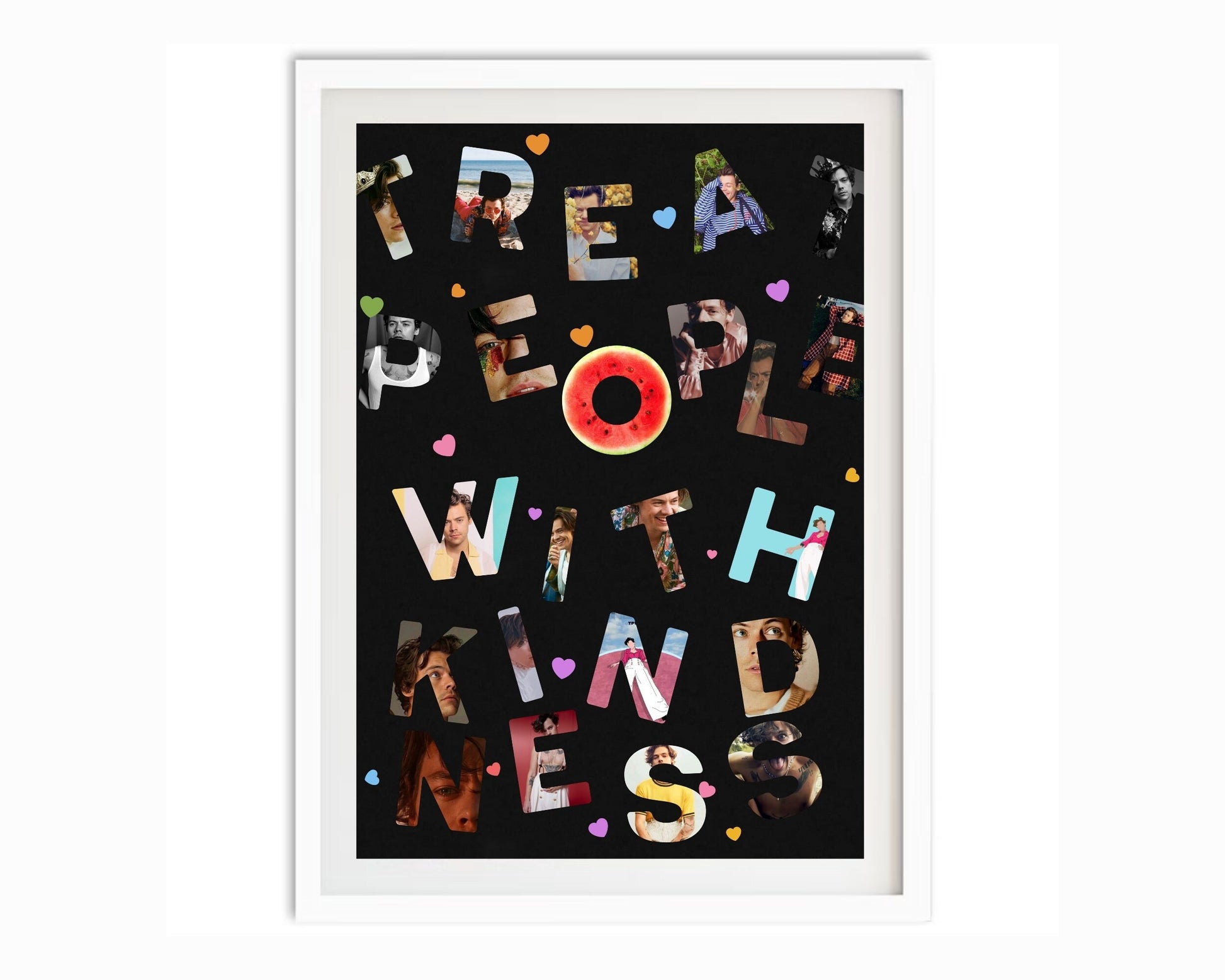 Harry Styles Typography Poster Treat People With Kindness Wall Art Digital Download