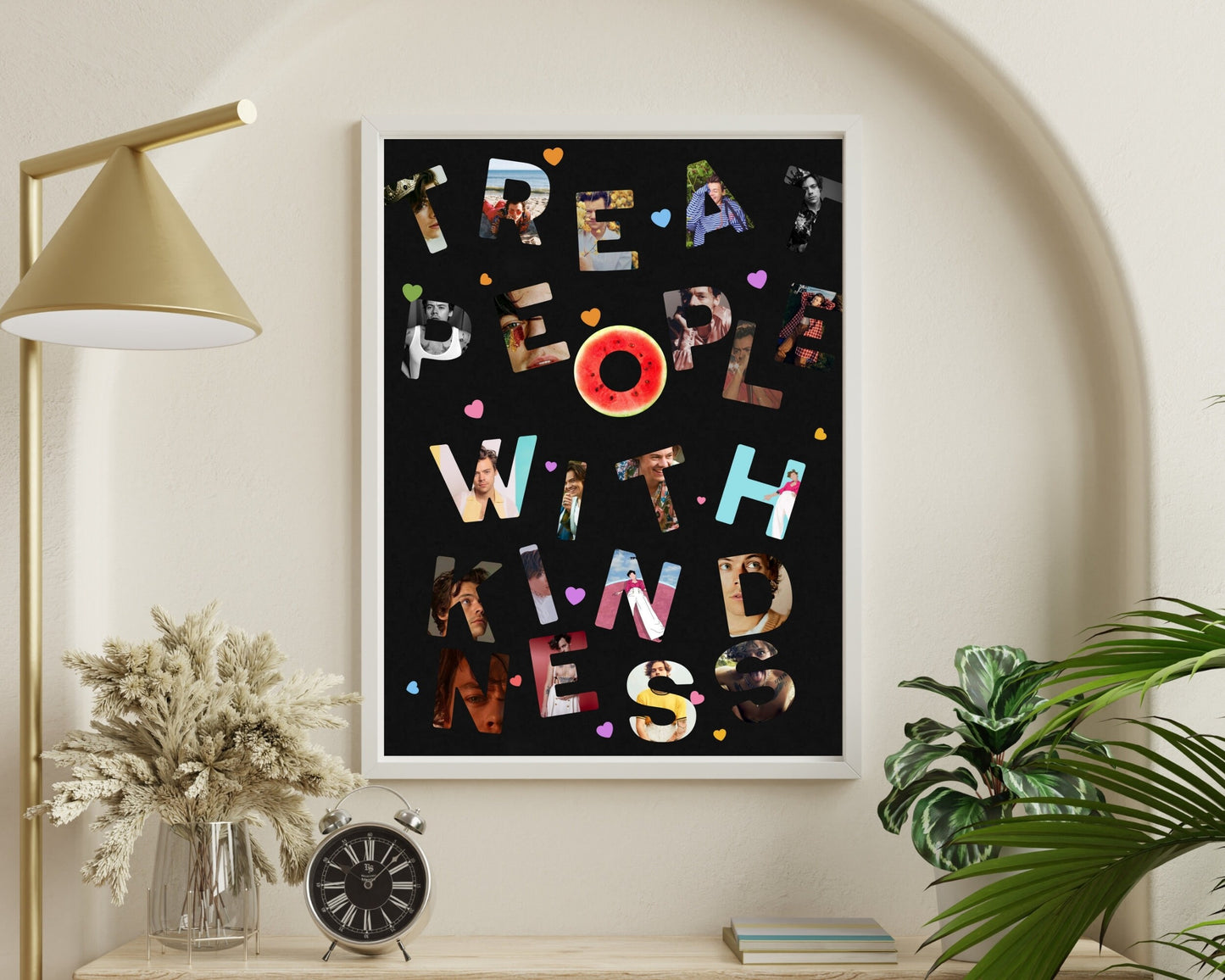 Harry Styles Typography Poster Treat People With Kindness Wall Art Digital Download
