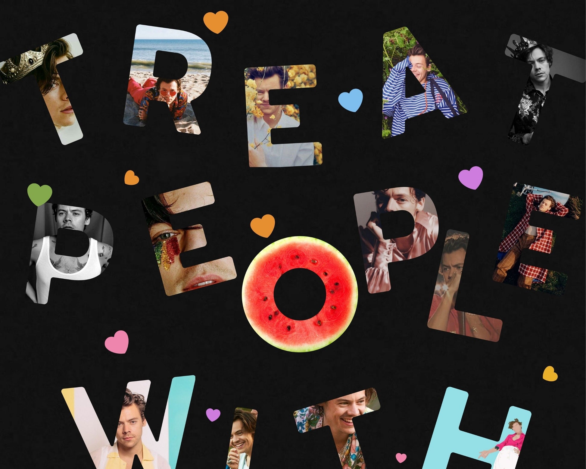 Harry Styles Typography Poster Treat People With Kindness Wall Art Digital Download